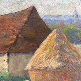 Peinture à l’huile signée Desvouas, 1900