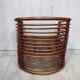 Bench and its bamboo and rattan armchair