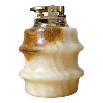 Amber Marbled Onyx Table Lighter