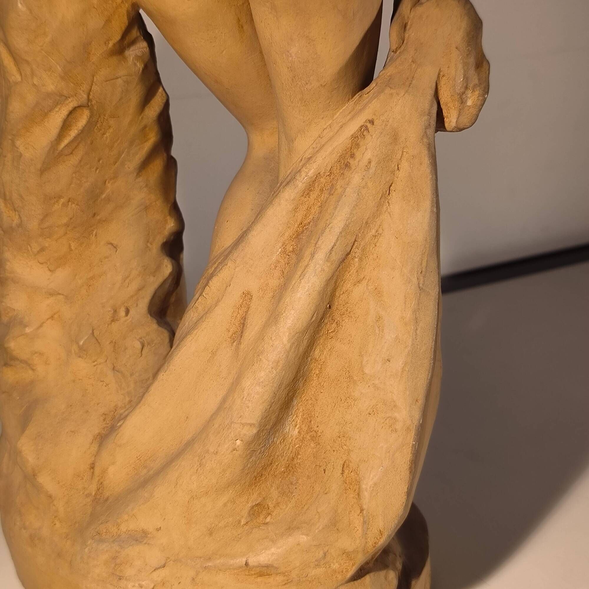 Charles van oemberg 'venus' sculpture of a female nude with drapery, terracotta, c.