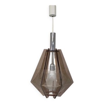 Vintage suspension in plexiglass and nylon wire by Paul Secon for Sompex, 1960s.