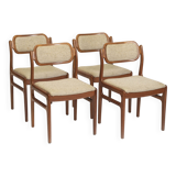 Set of 4 Danish teak dining chairs by Johannes Andersen for Uldum Møbelfabr