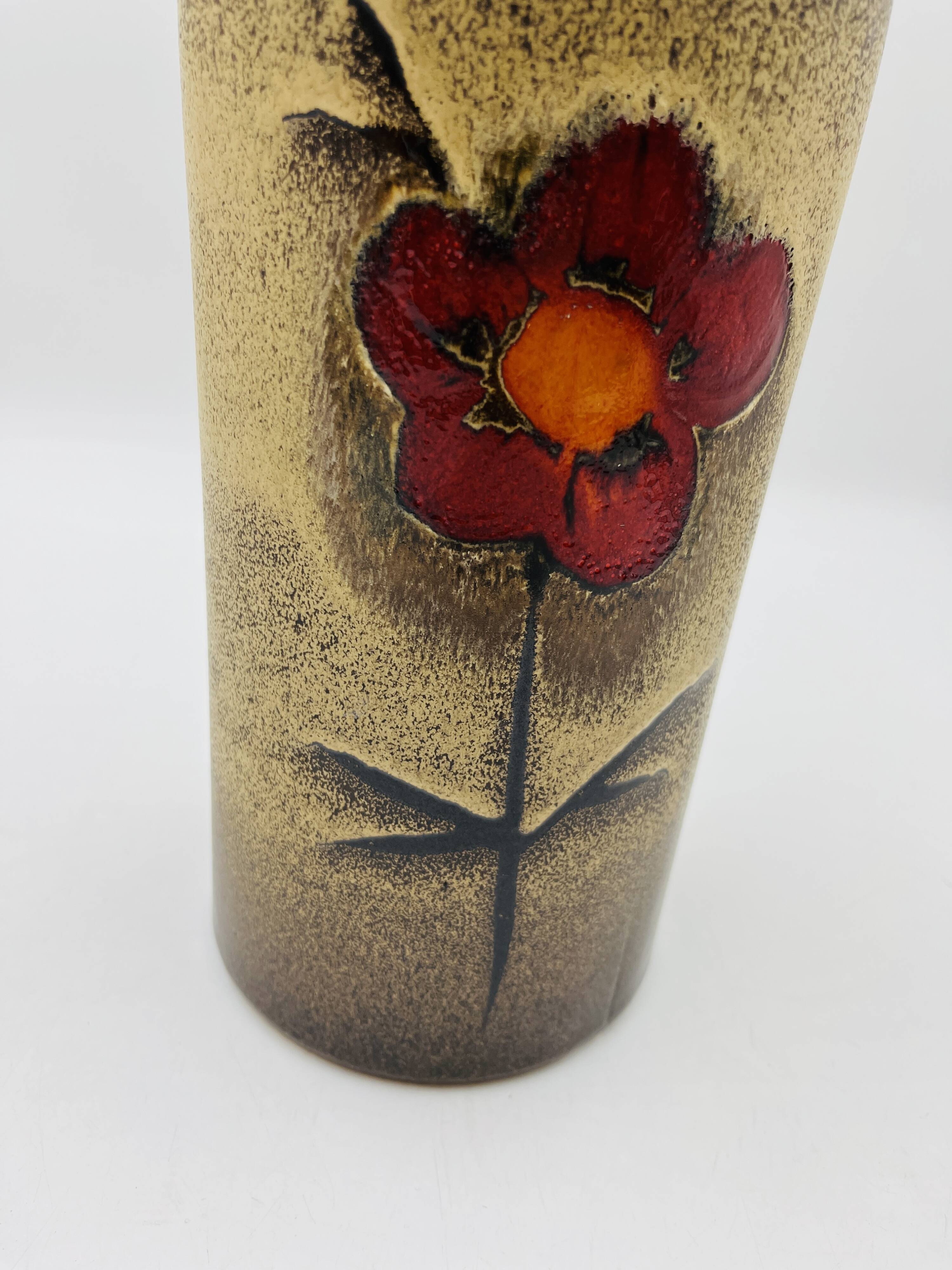 Scheurich vase shape 517 floral decoration by Heinz Siery