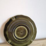 Ashtray national lottery ceramic sandstone green khaki signed st clement