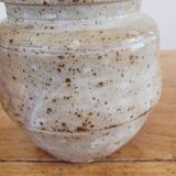 Vase / pot grès pyrité
