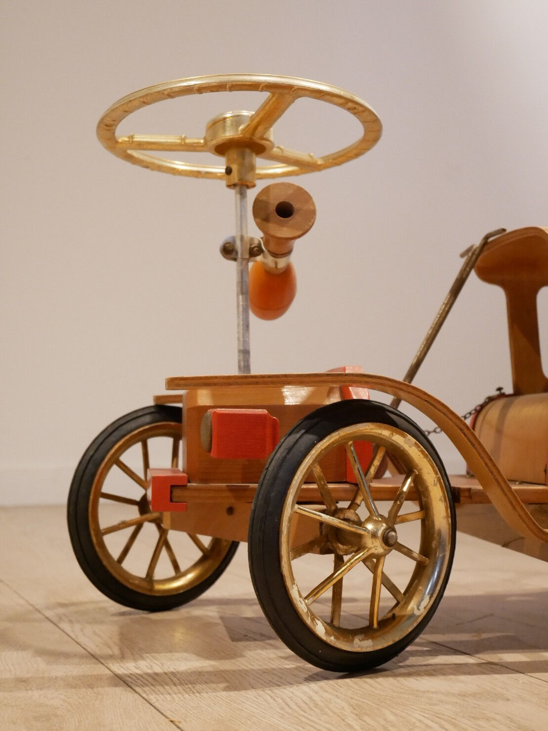 Dutch design plywood car toy for child 1950