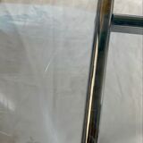 Glass and metal dining room table