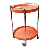 Vintage orange bar cart