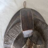 Vintage African Mask Carved and Patinated Wood, Gabon, Excellent Condition