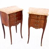 Pair of bedside tables, France, early 20th century.