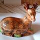 Michel Caugant Sixties Earthenware Glazed Deer Terrine Pâté Mold 25 cm