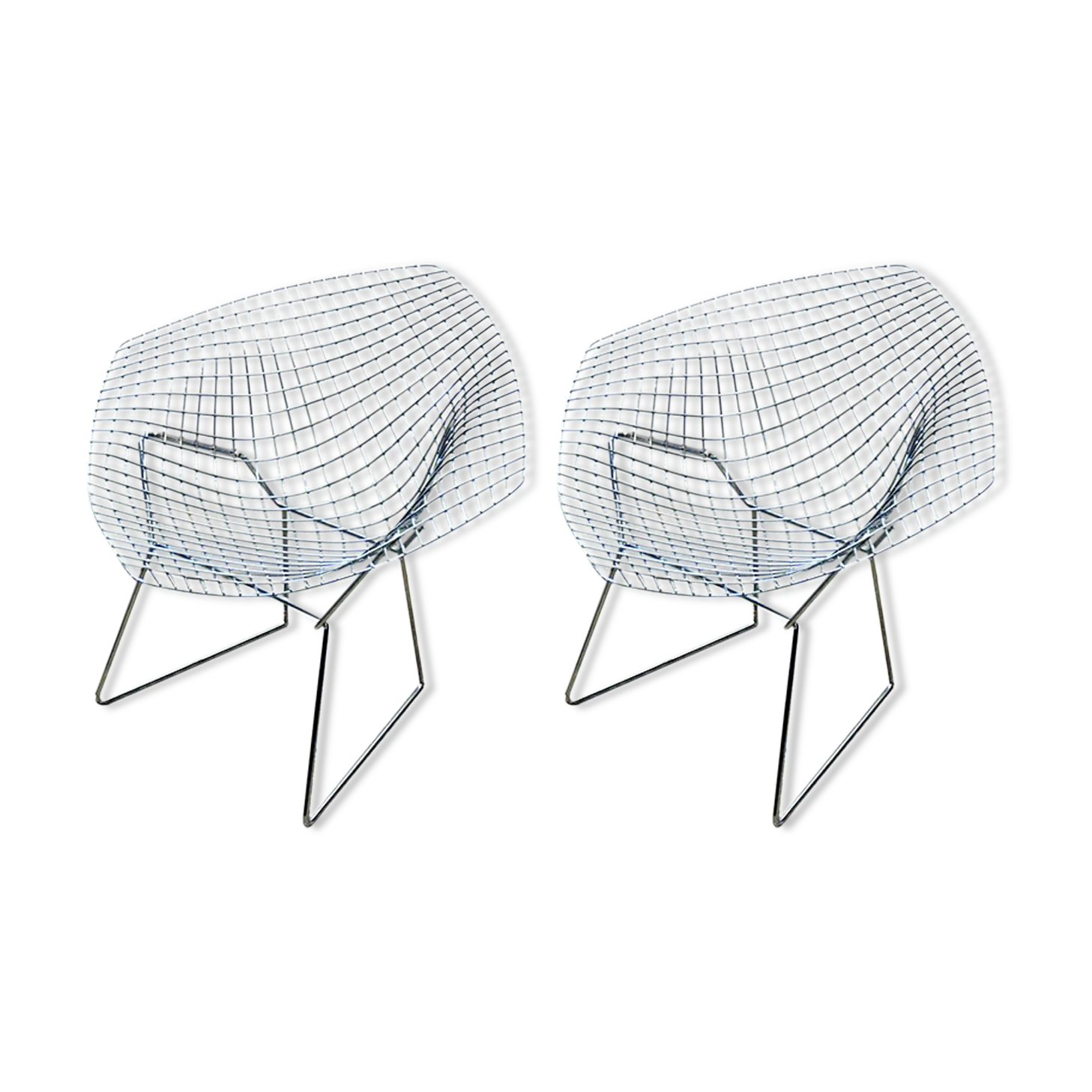 Harry Bertoia for Knoll Set of Two Diamond chairs