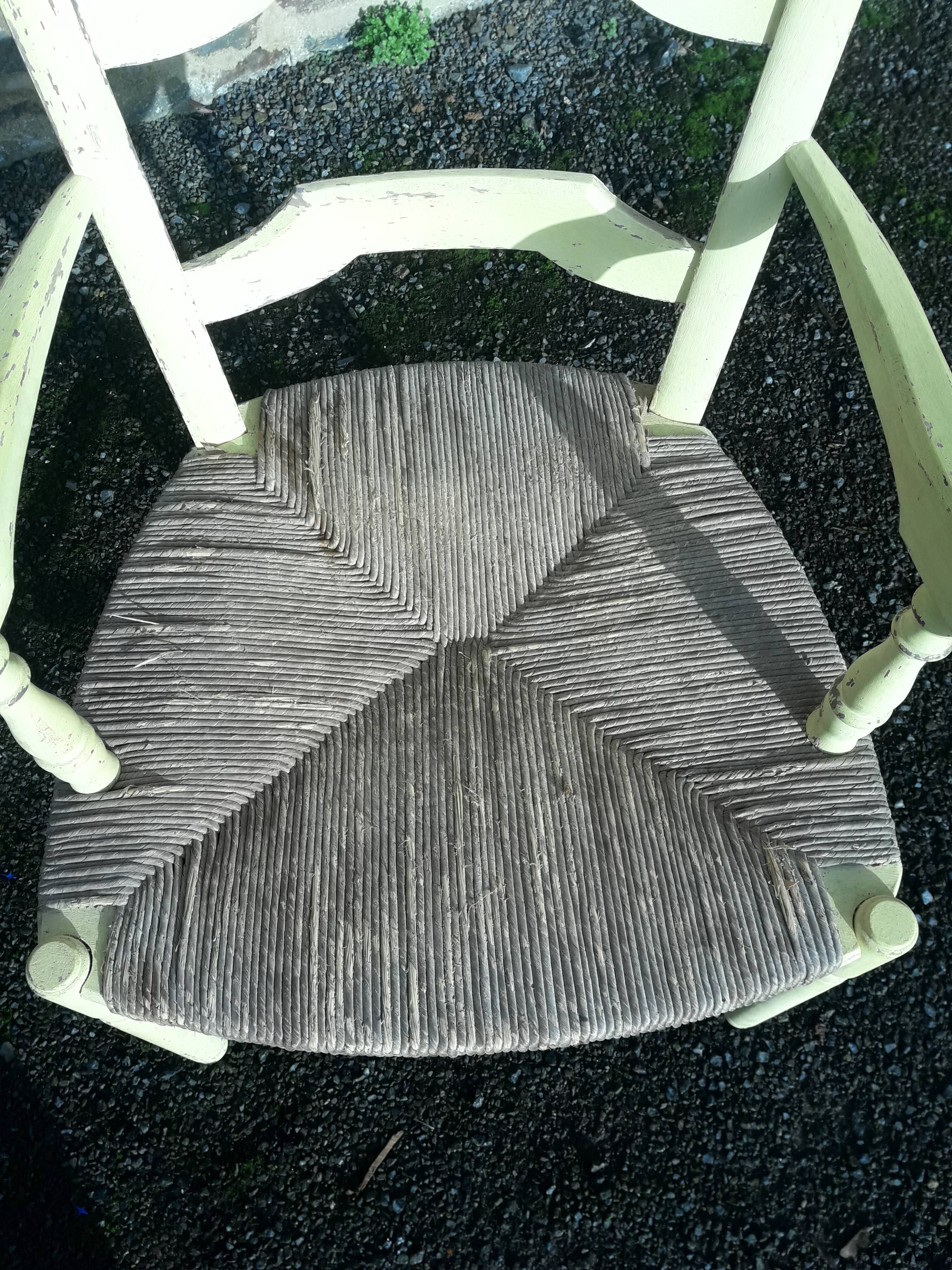 Old Norman straw armchair