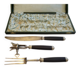 Ebony leg of lamb cutlery service, late 19th century