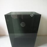 Gray plexiglass waste paper basket 30 cm