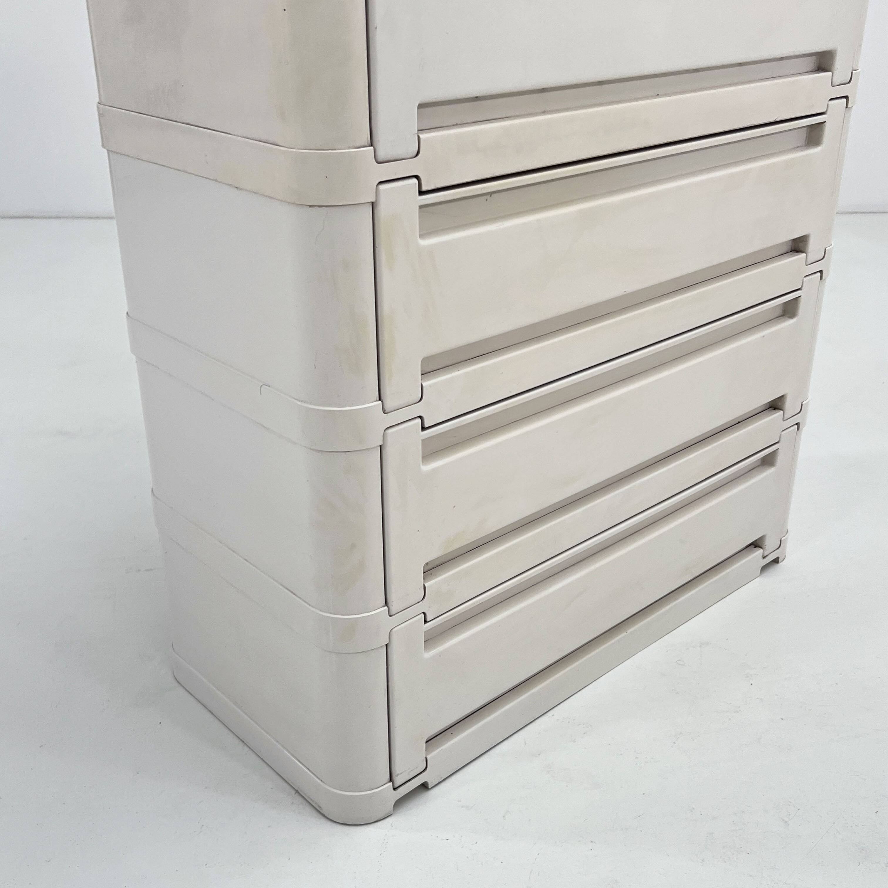 White cabinet model "4964" by Olaf Von Bohr for Kartell, 1970