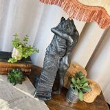 Lamp "woman" signed MJ Bourron