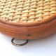 Miroir vintage en rotin, 32,5x24 cm