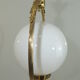 Suspension bronze brass and opaline / vintage