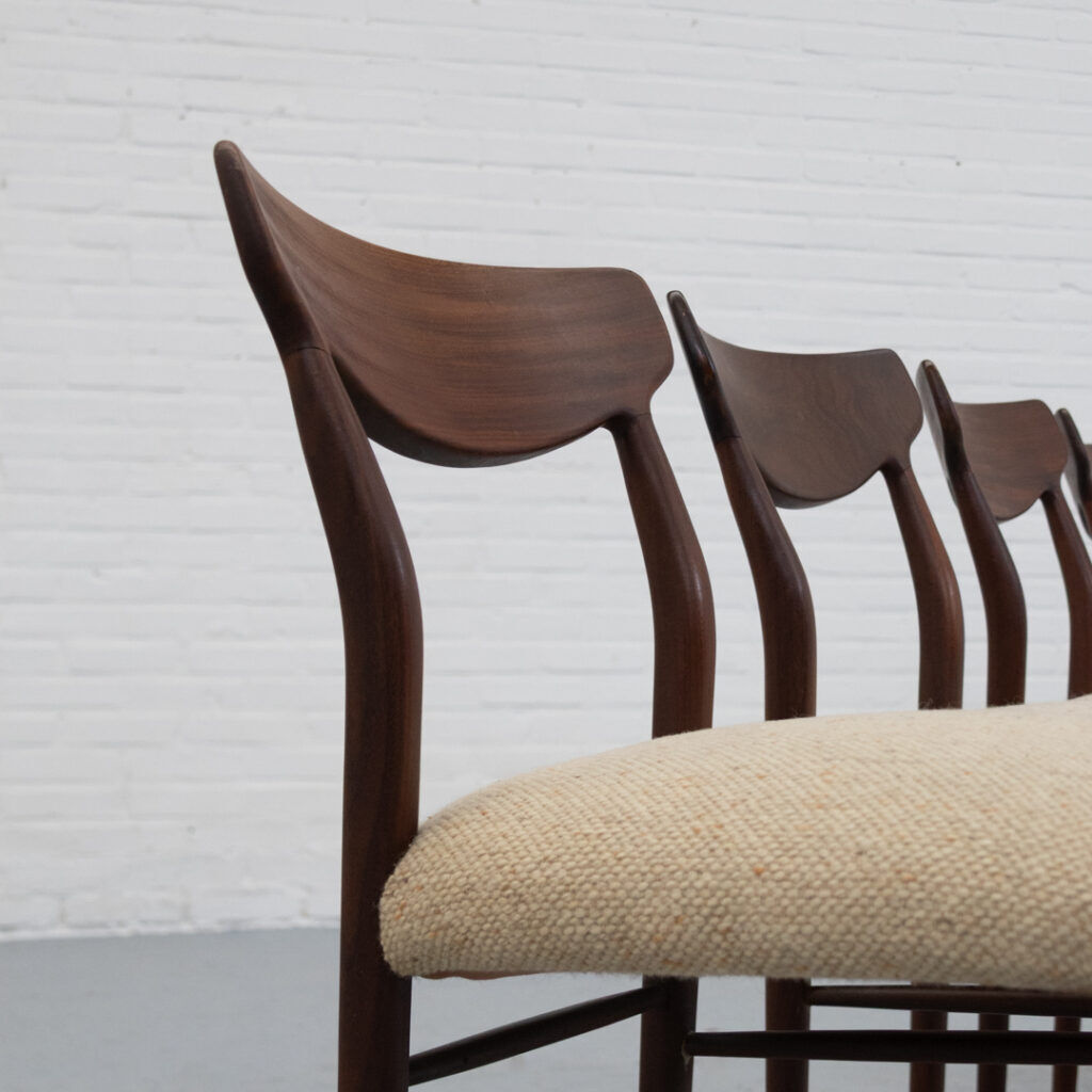 Set of 4 dining chairs by Lübke, 1960s