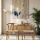 Paire de chaises style "Wishbone" – Chêne & cordage