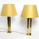 Pair of very rare 1970s XXL brass table lamps from Vereinigte Werkstätten