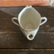 Saucière Double Ancienne Gras & Maigre Porcelaine Blanche #D906