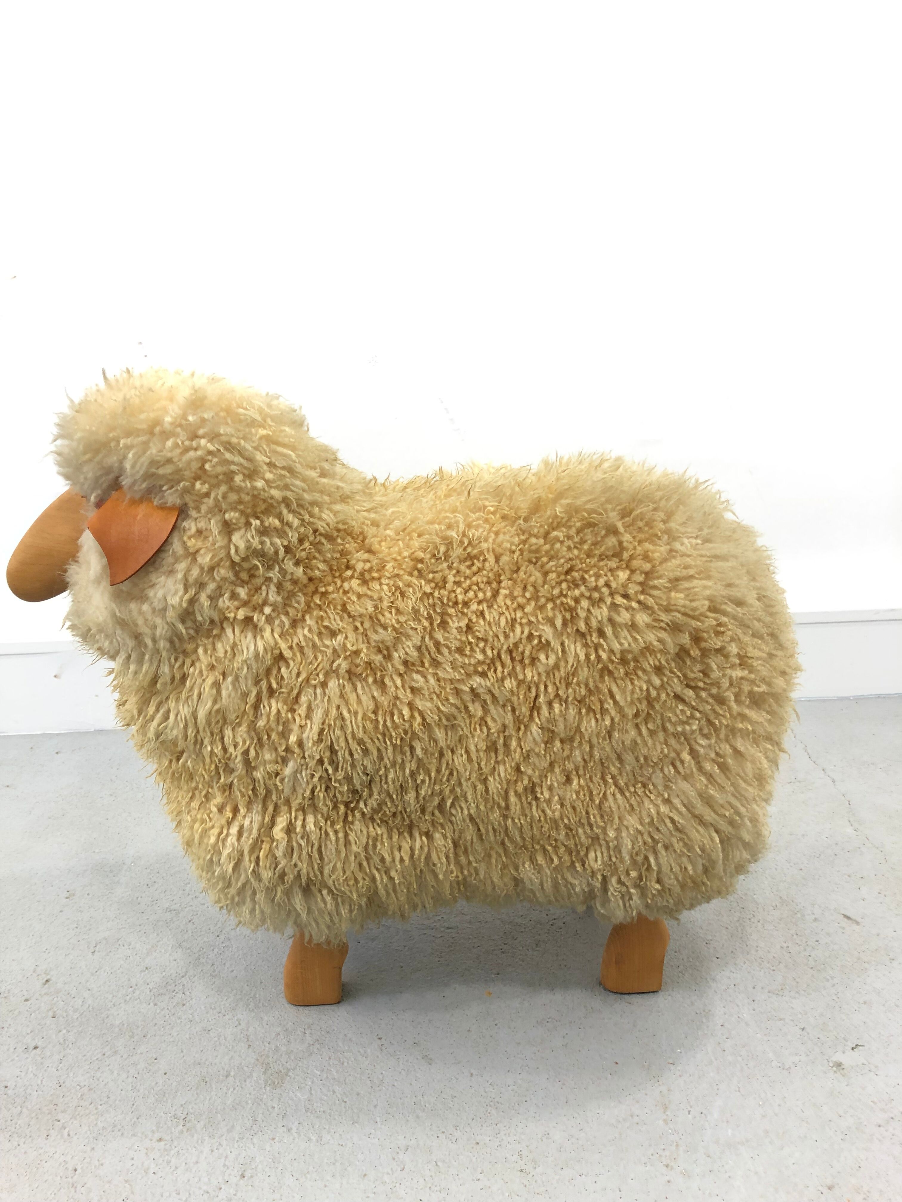 Wool Sheep Sculpture by Hanns-peter Krafft for Meier, 1970s