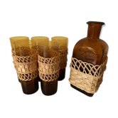 Service vintage verres/carafe