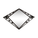 Bevelled wrought iron mirror