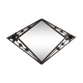 Bevelled wrought iron mirror