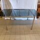 Table vintage extensible verre teinté et chrome Milo Baughman - Années 70