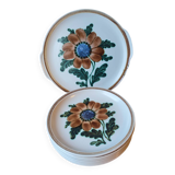 Set of 6 dessert plates and a large Gien platter, Bangui pattern