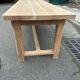 Renovated 19th-century solid oak extendable farmhouse dining table 200cm