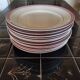 12 pink flat plates by KG Lunéville