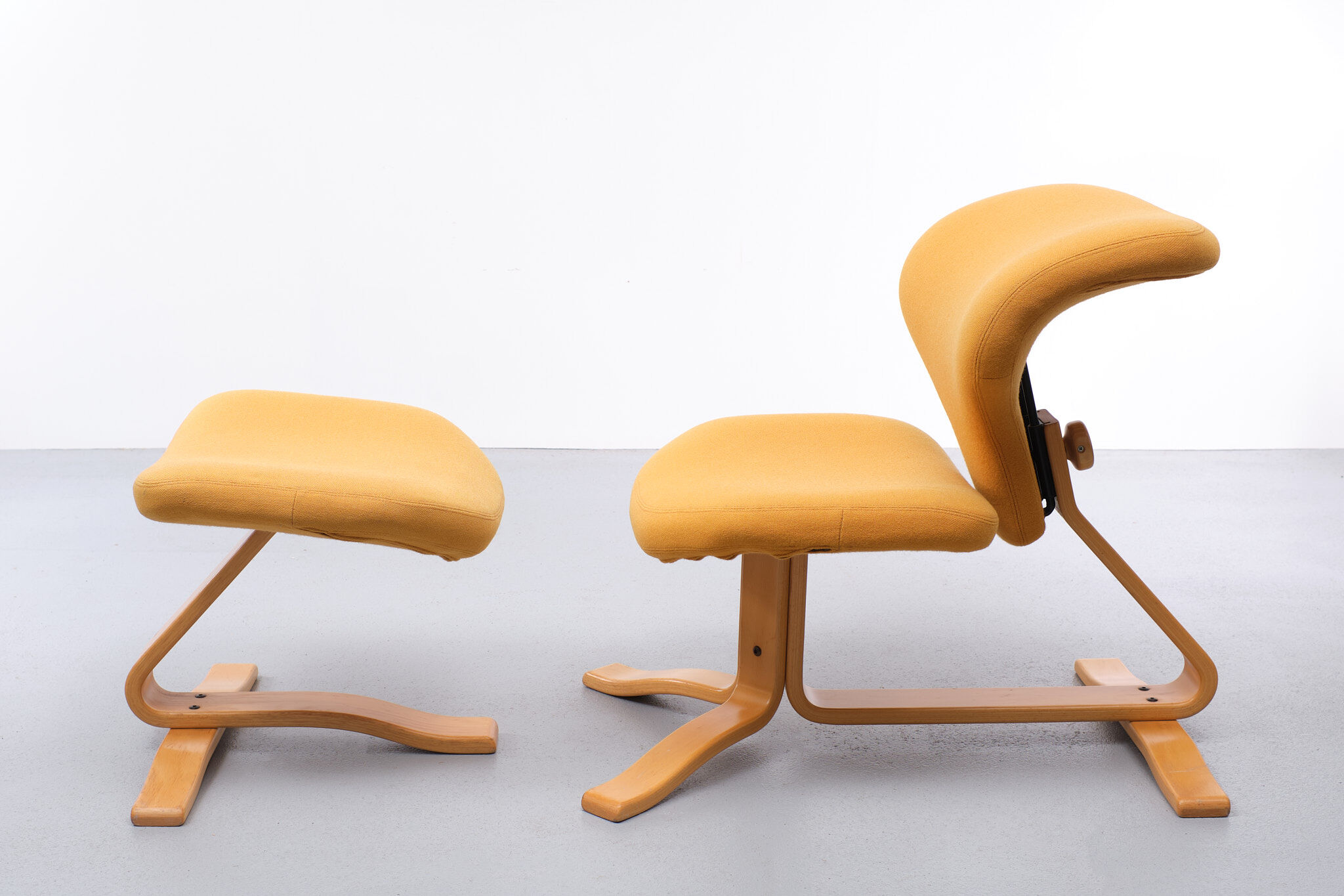 Stokke Lounge chair and ottoman Peter Opsvik Norway 1970s