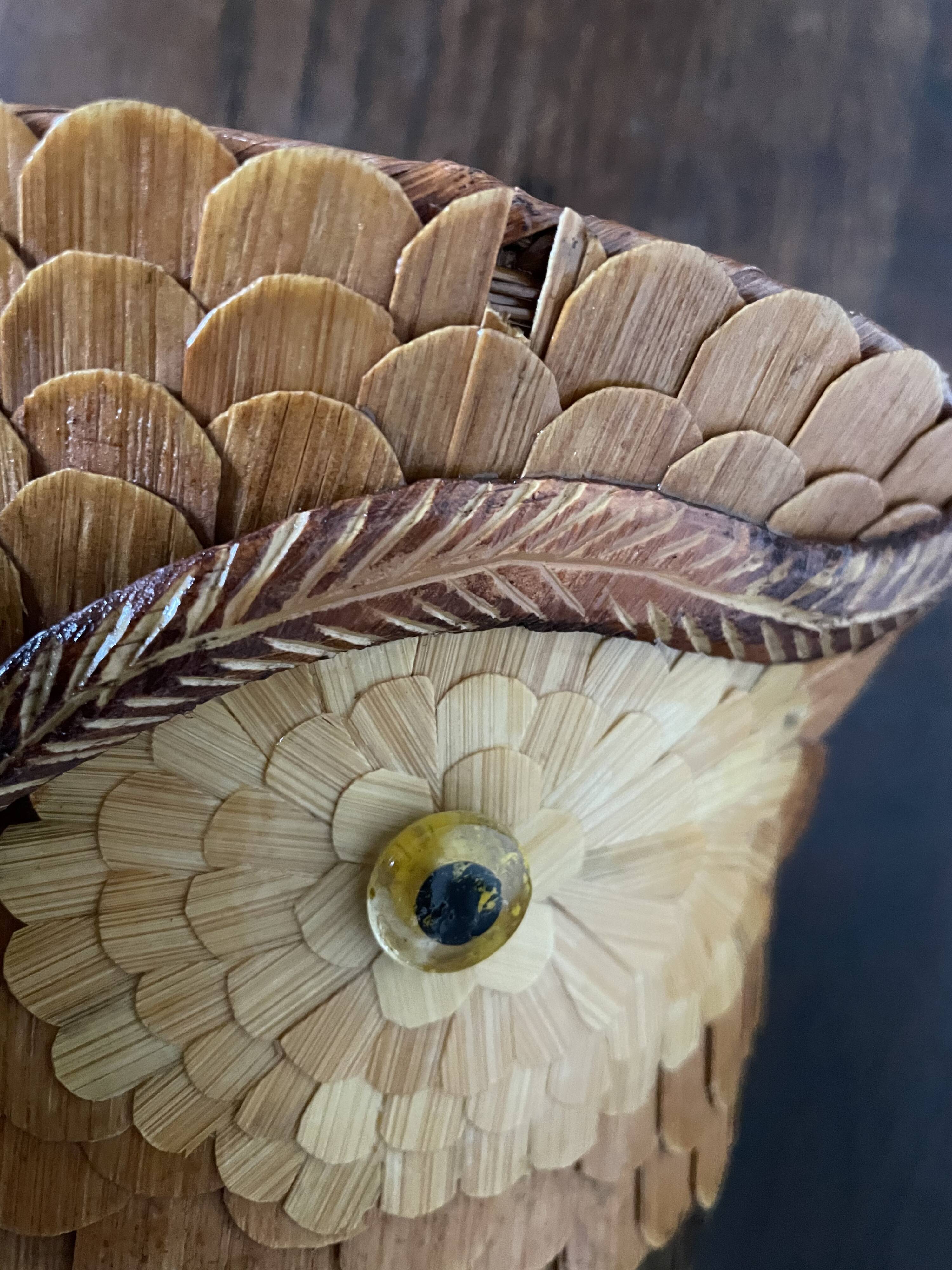 Bamboo owl basket