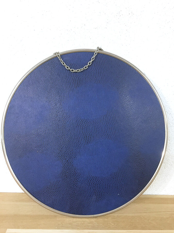Chrome round mirror 1950 29x33cm