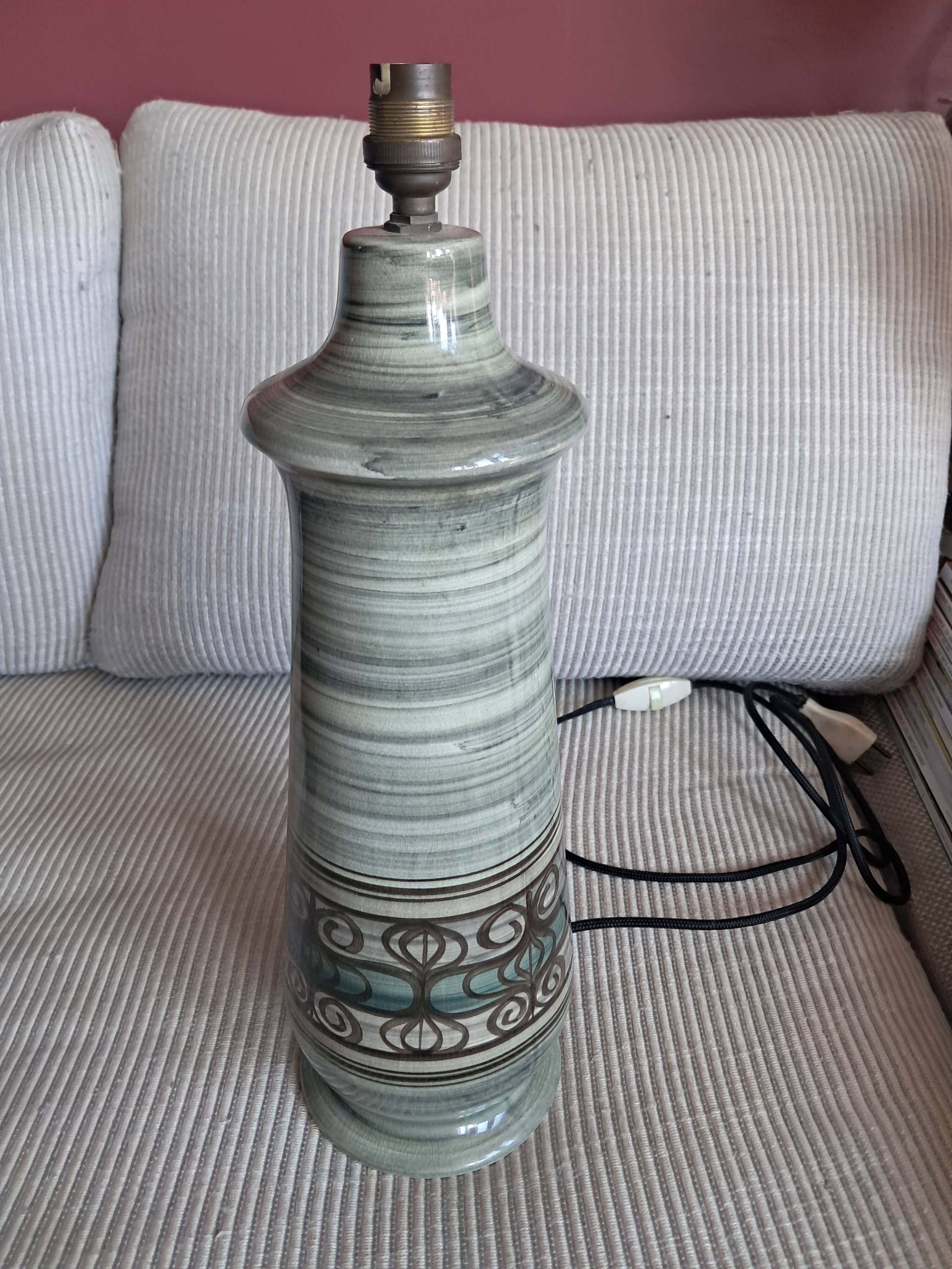 Large vintage ceramic lamp from Jersey