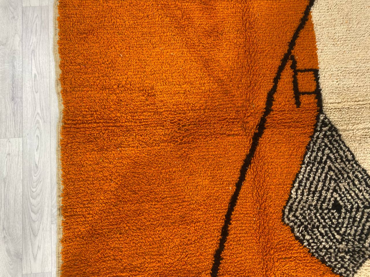 Handmade Moroccan Berber carpet 252 x 152 CM