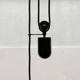 Postmodern vintage pendant lamp with counterweight by Metalarte, 1980s.