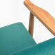 Fauteuil 7727 en velours turquoise