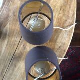 Paire de lampes effet marbre jaune boudoir français