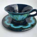 Deep blue Vallauris teacup
