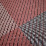 XL midcentury bouclé abstract design geometric rug / carpet, 1950s