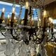 Crystal and bronze chandelier