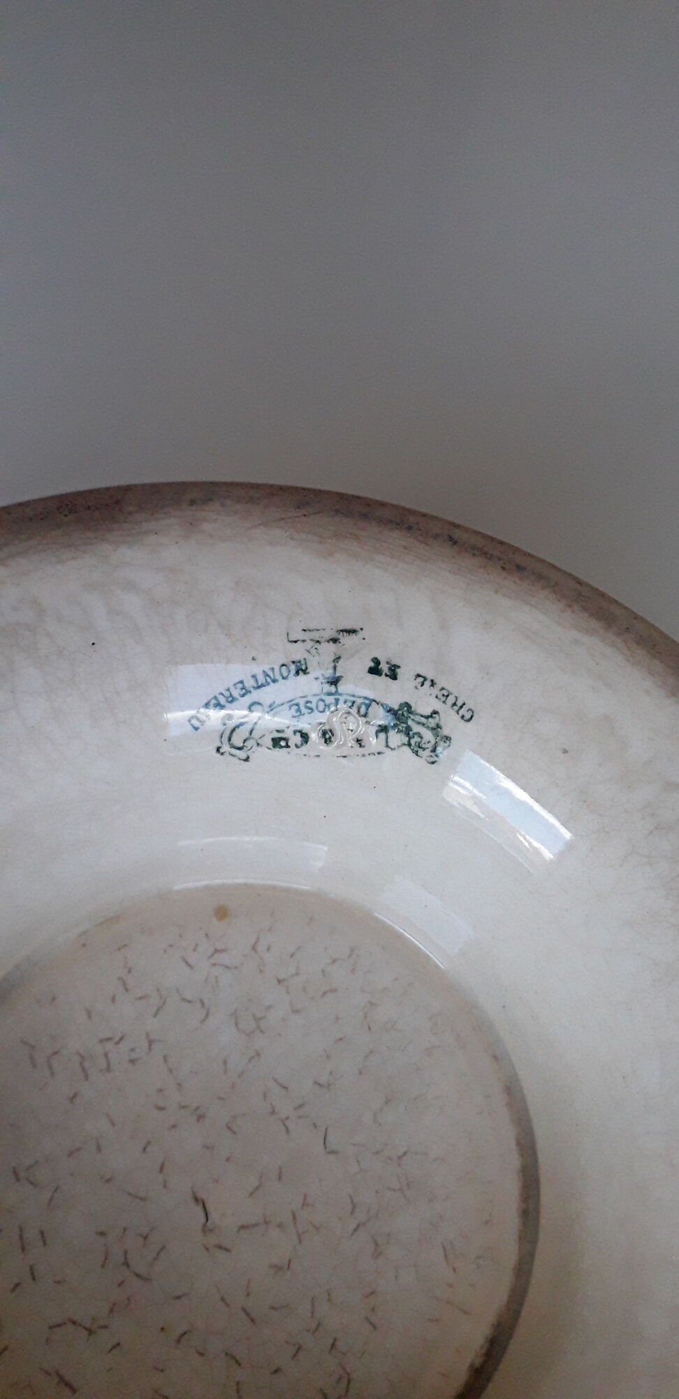 White porcelain soup bowl from Creil & Montereau - xixth century