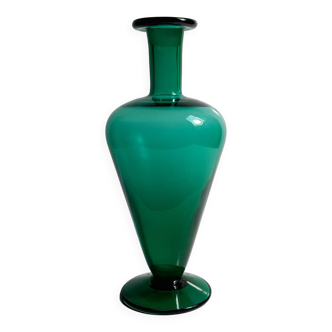 1990s Postmodern Flower Vase Green Swedish Amphora