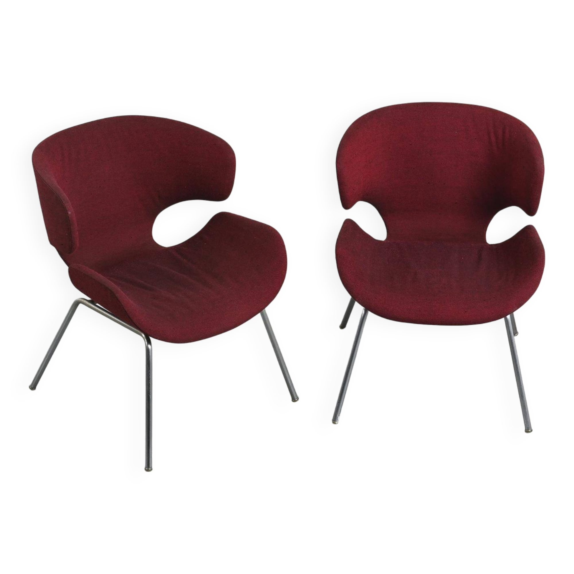 Pair of Kabuto Armchairs by Isamu Kenmochi, Tendo Mokko Japan 1965