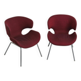 Pair of Kabuto Armchairs by Isamu Kenmochi, Tendo Mokko Japan 1965